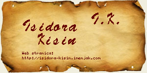 Isidora Kisin vizit kartica